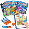 ArtCreativity 4 Pack Magic Water Coloring Books for Toddlers, Reusable Magic Water Pen Coloring Books for Kids - Mess Free Water Art Book for Toddlers - Travel Activity Toys, No-Mess Coloring
