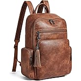 Shrrie Laptop Backpack for Women Fits 16 inch Laptop,Designer Backpacks for Women with Computer Compartment to Business (Brown)