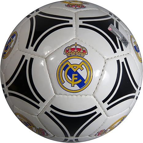 Balón Futbol Oficial REAL MADRID Circulos Negro: Amazon.es ...