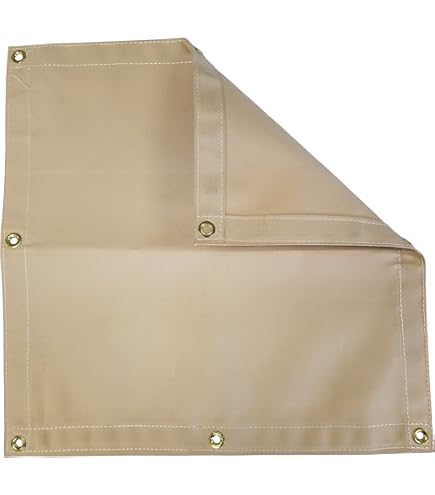 White Workhorse Polyester Canvas Tarp 4 Ft. x 5 Ft. - 14.5