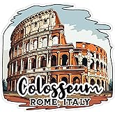 Colosseum Rome Italy Sticker 4 Inch City Travel Souvenir Destination - Waterproof Vinyl Decal for Laptop Water Bottle Car Tumbler - Durable Aesthetic Long-Lasting Stickers for Adults ID44990