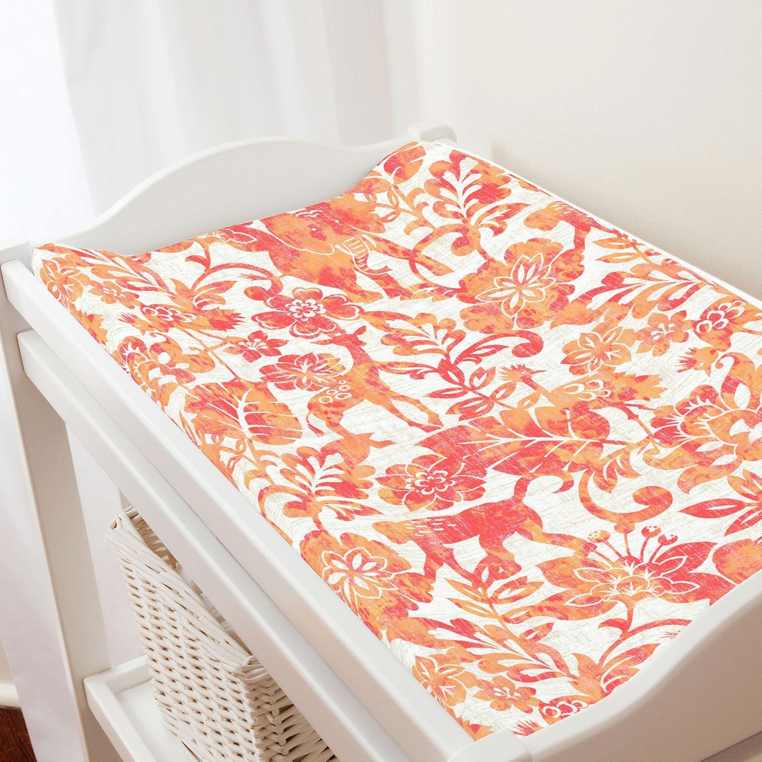 orange changing pad cover