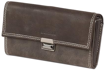 Woodland® - Kellnerbörse in naturbelassenem Leder mit extra verstärktem Boden im Hartgeldfach aus naturbelassenem Büffelllede