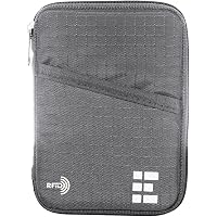 Allett Travel Wallet – Thin RFID Blocking Bifold For Passport & Cards | Water-Resistant Nylon | Men & Women - View #12