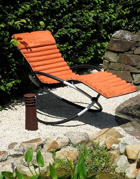 Leco Schaukelstuhl-Kissen passend zum Alu-Schaukelstuhl, terracotta