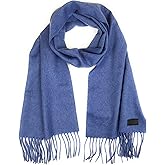 Hickey Freeman Solid 100% Cashmere Scarf for Men – Ultra-Soft Men’s Winter Scarves, 72-Inches x 12-Inches