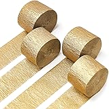 PartyWoo Crepe Paper Streamers 4 Rolls 328ft, Pack