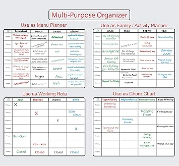 Pizarra Magnética Blanca Para Planificación Semanal De Actividades ...