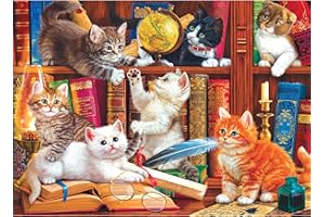 RoseArt - Kodak Premium - Library Mischief - 1000 Piece Jigsaw Puzzle for Adults