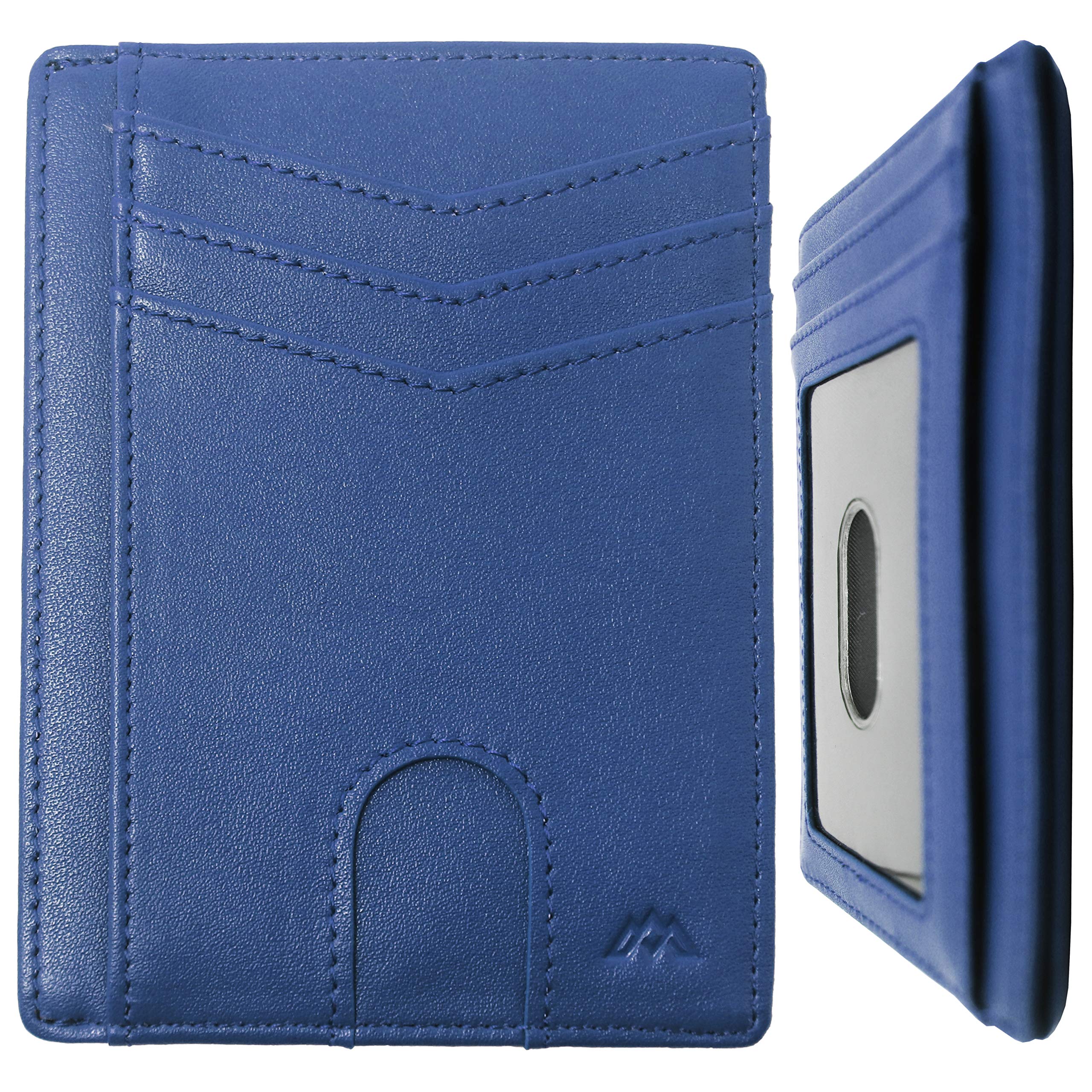 Minimalist Wallet for Men – RFID Blocking Card Wallet – Vegan Leather, Ultra Slim Credit Card Micro Wallets with Cash Money Pocket, ID Sleeve & Travel Pass Oyster Card Holder – Holds up to 9 Cards