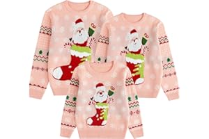 Simplee kids Family Matching Christmas Sweaters Xmas Print Ugly Funny Jumper Holiday Pullover Tops