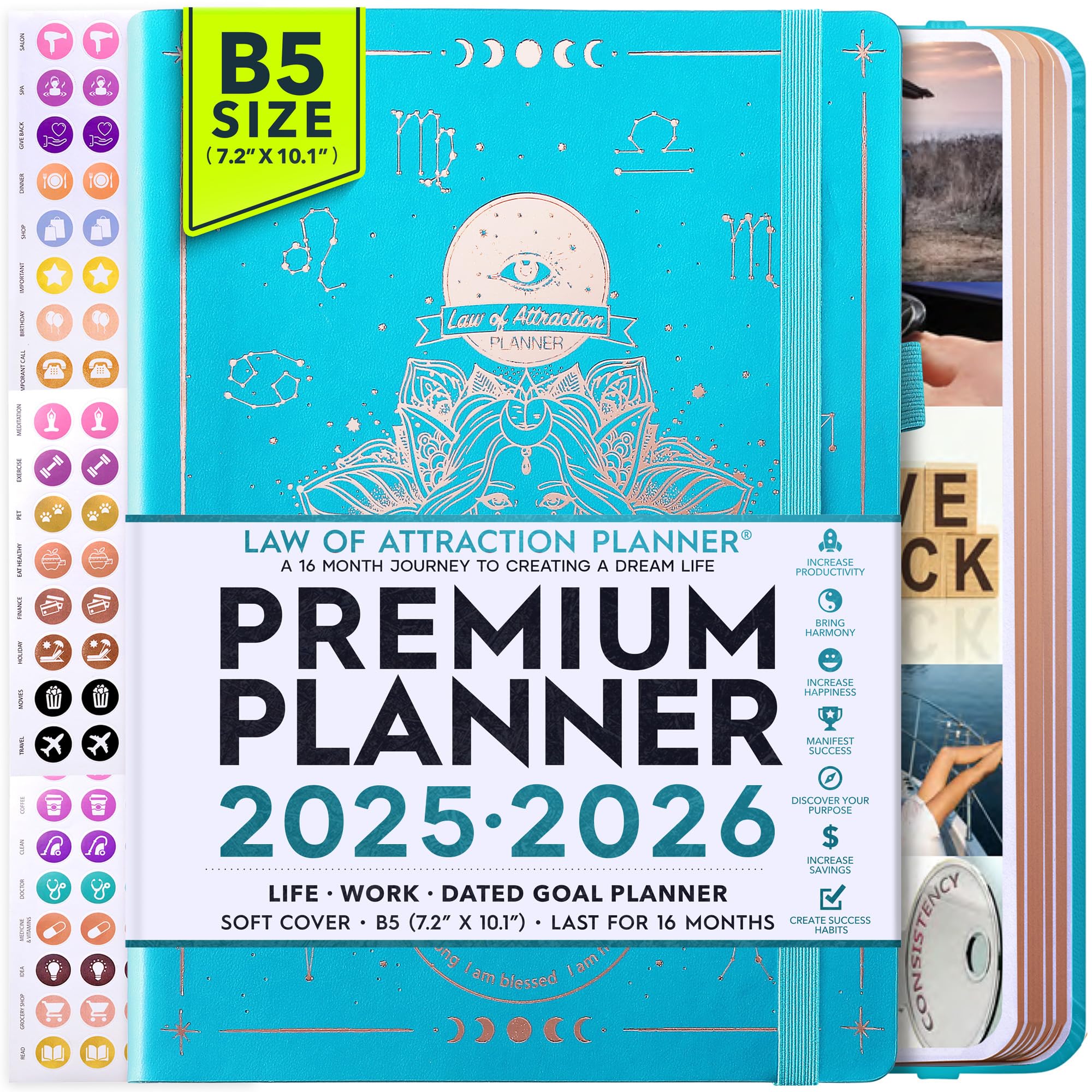 Photo 1 of 2025-2026 Planner Weekly and Monthly | 16-Month Life Planner to Increase Focus & Productivity | Reduce Overwhelm & Achieve Your Biggest Goals | Include Gift Box & Stickers | Sep 2025-Dec 2026