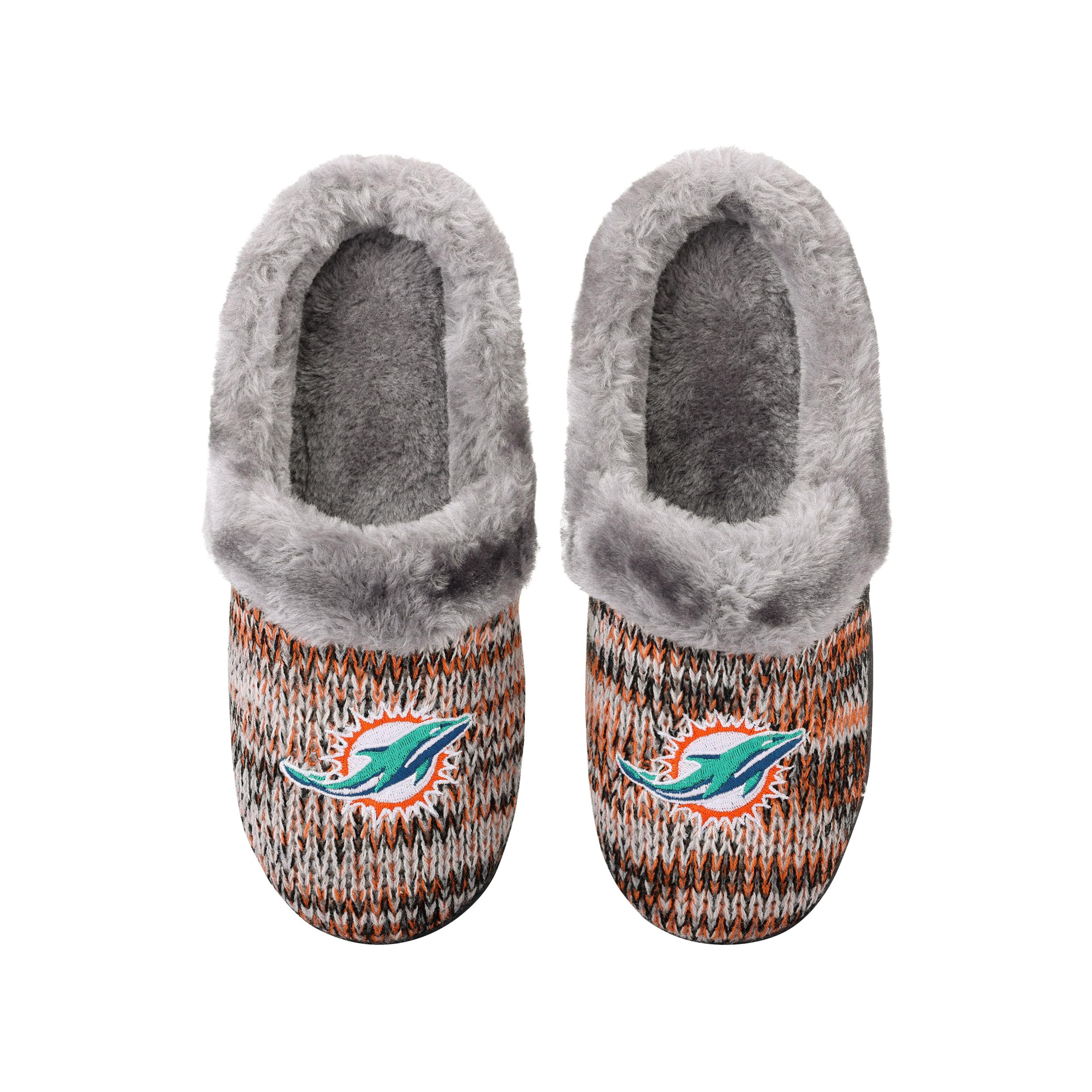 FOCO NFL Miami Dolphins Womens Peak Slide SlippersPeak Slide Slippers, Team Color, Medium (7-8)