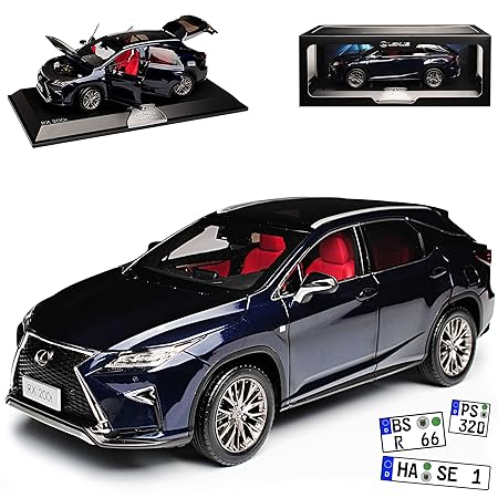 Paudi Lexus RX 200t Baugleich 350 und 450H Blau 4. Generation Ab 2015 1/18 Modell Auto mit individiuellem Wunschkennzeichen