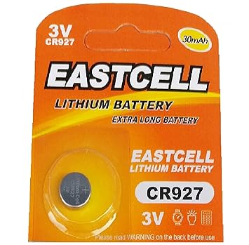 EASTCELL 1 x CR927 3V Lithium Knopfzelle 30 mAh (1 Blistercard a 1 Batterie) EINWEG Markenware