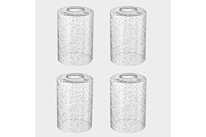KARYFINE Cylinder Black Seeded Glass Lampshade for Bathroom Vanity Light1.65in fitter Handblown Glass Pendant Llight Cover Replacement for Light Fixture Wall Sconce Ceiling Fan Light Table Lamp Chandelier4P