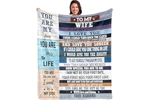WSYEAR Mothers Day Birthday Gifts for Wife from Husband-Wife Birthday Gift Ideas,Husband to My Wife Blanket Mother's Day Wedding for Her