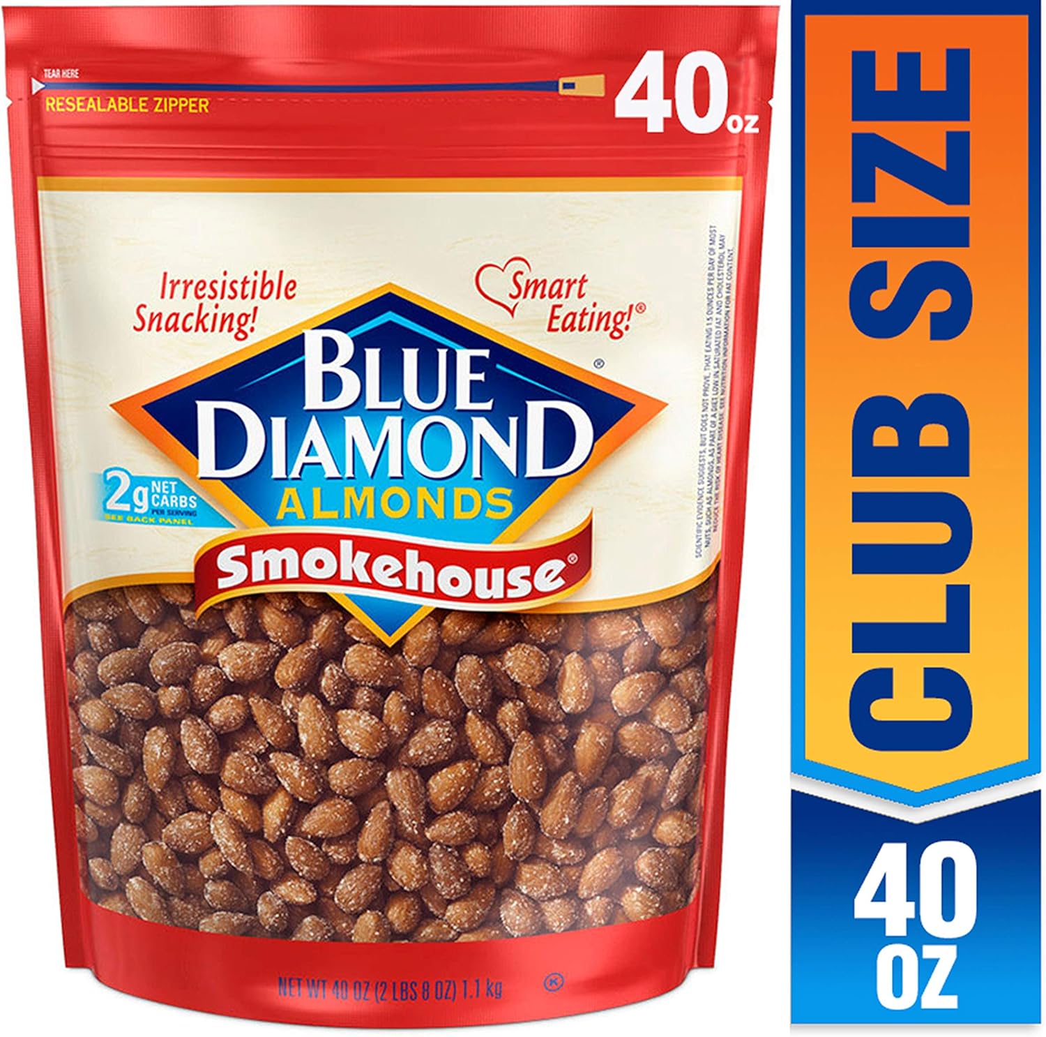 Blue Diamond Almonds Smokehouse 40 Ounce 1 1 Kg Pack Of 1 Amazon Co Uk Grocery