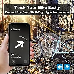 DLENP AirTag Bike Mount, Hidden Bicycle GPS Tracker