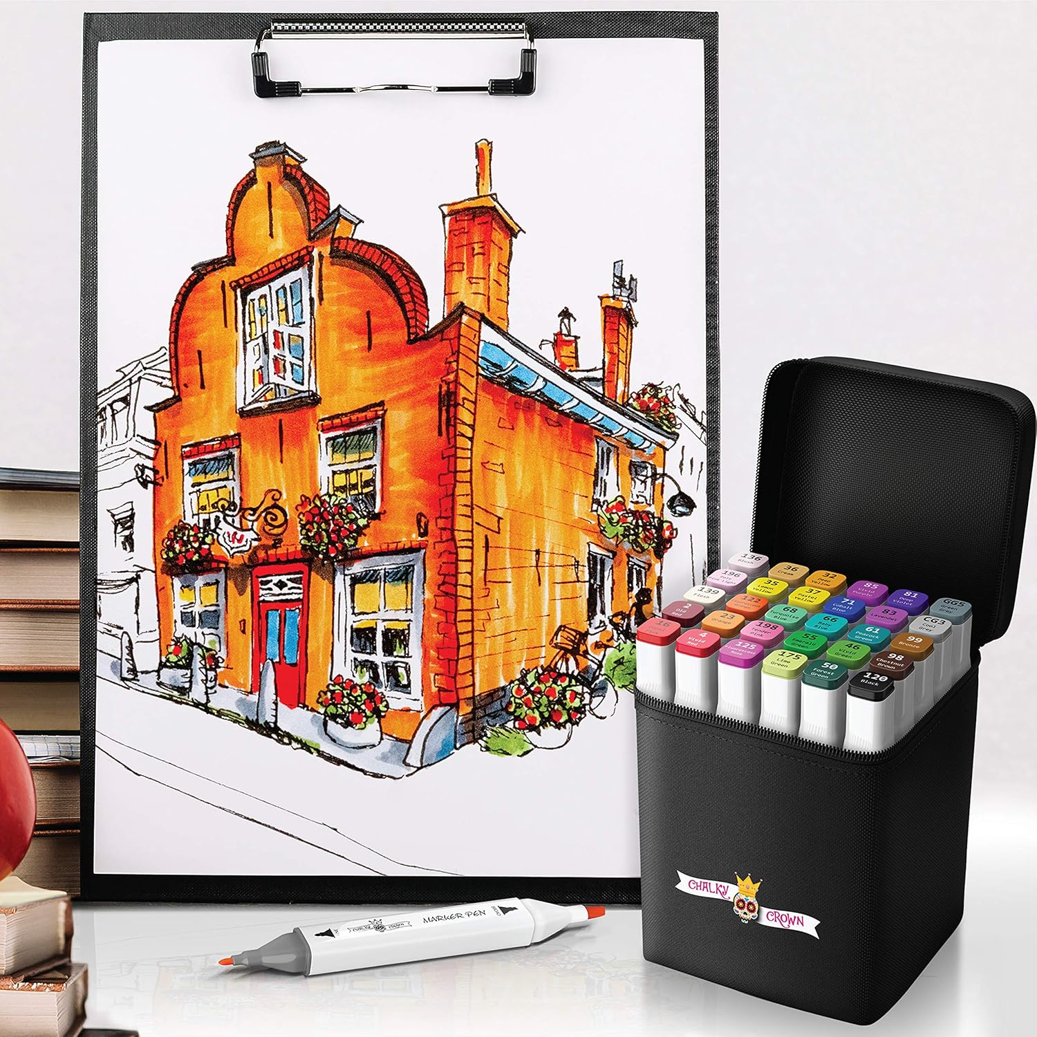 30 Alcohol Markers Set - Art Markers for Adults, Artists and Kids - Dual Tip Sketch Markers - Alcohol Based Drawing Markers for Adult Coloring : Office Products