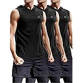NELEUS Dry Fit Workout Athletic Muscle Tank Top Running Shirts with Hoods