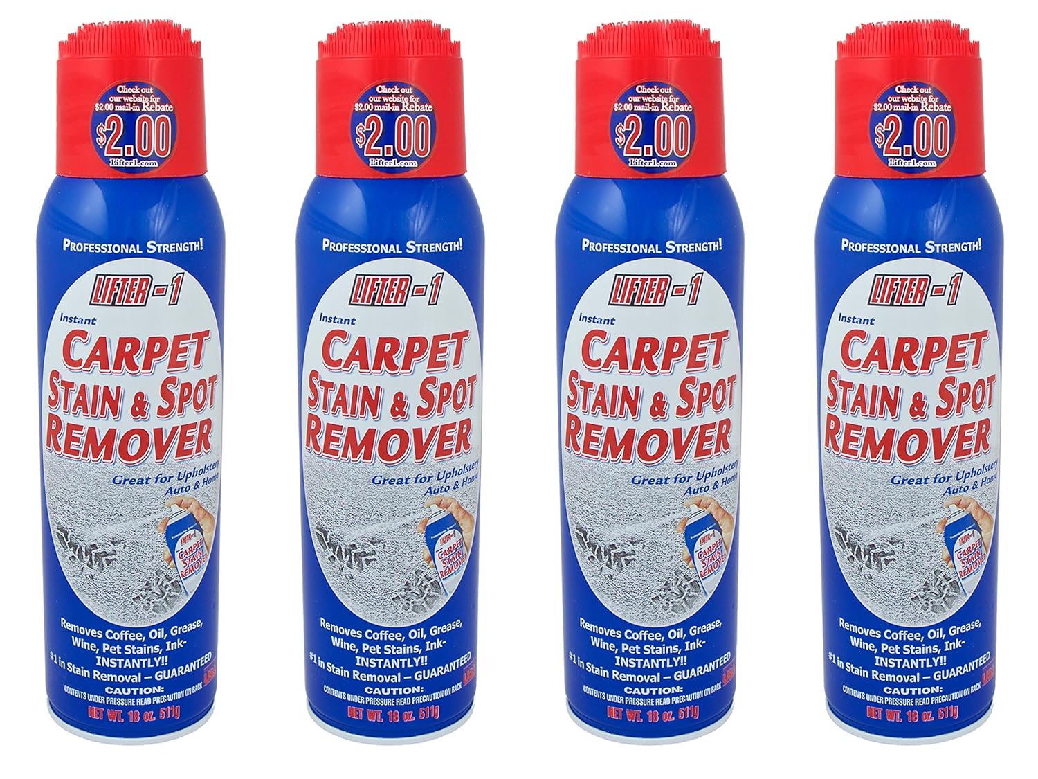 18 Oz. Lifter 1 Carpet Stain & Spot Remover (Bundle of 4 Cans)