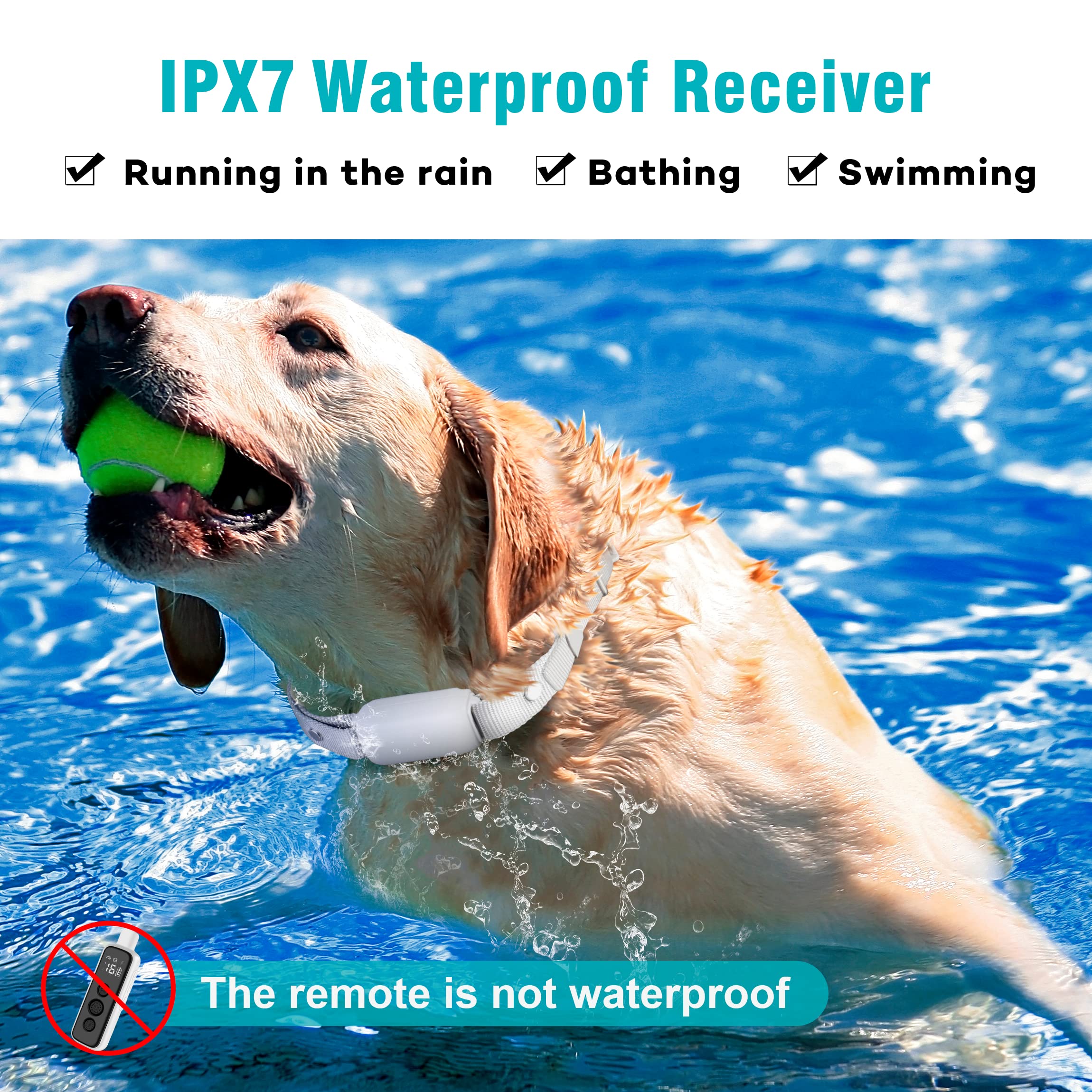 Bousnic Dog Shock Collar for 2 Dogs (8120lbs) Waterproof