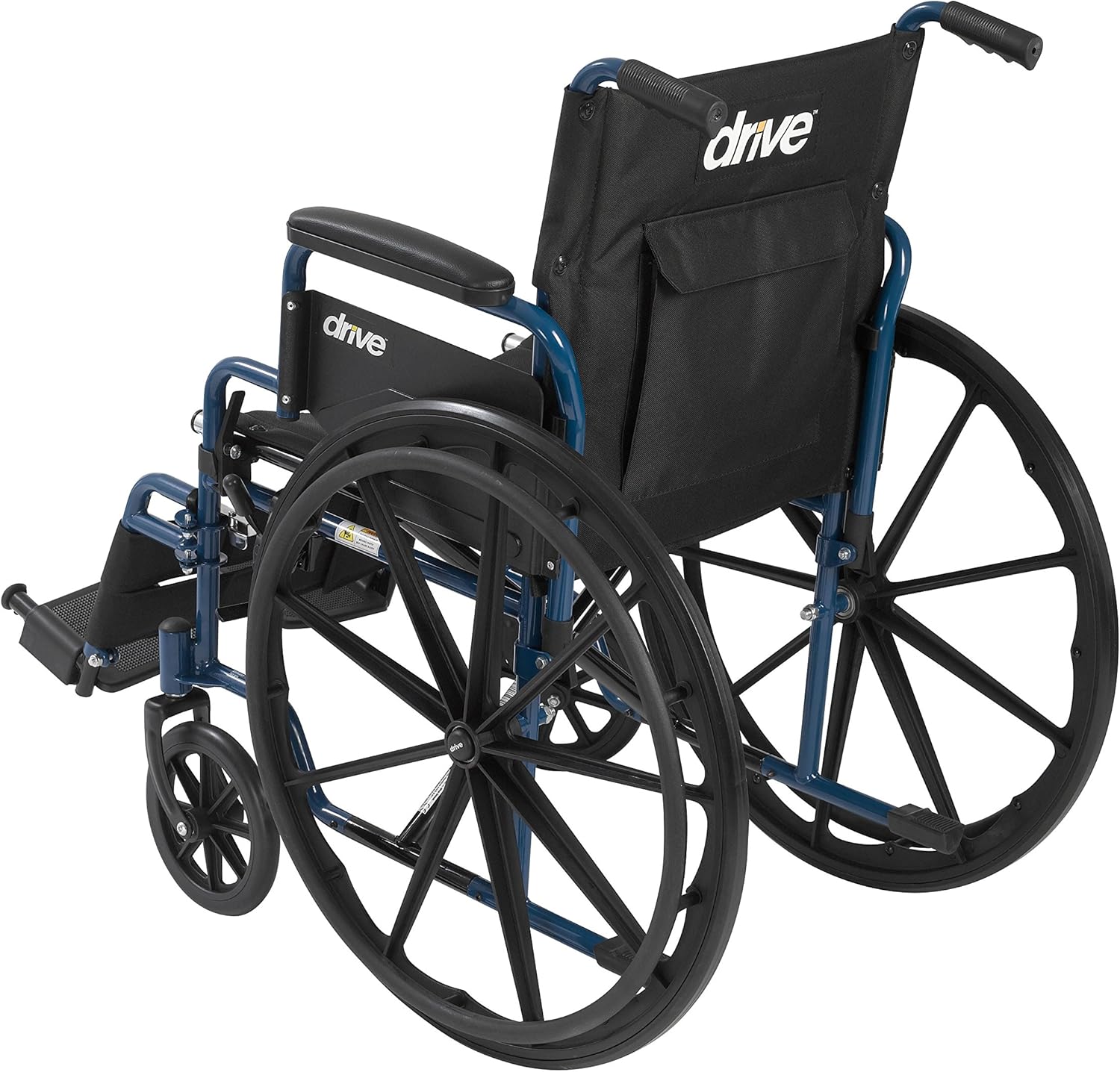 Drive Medical Blue Streak Wheelchair with Flip Back Desk Arms, Swing Away Footrests, 18 Inch Seat: Health & Personal Care