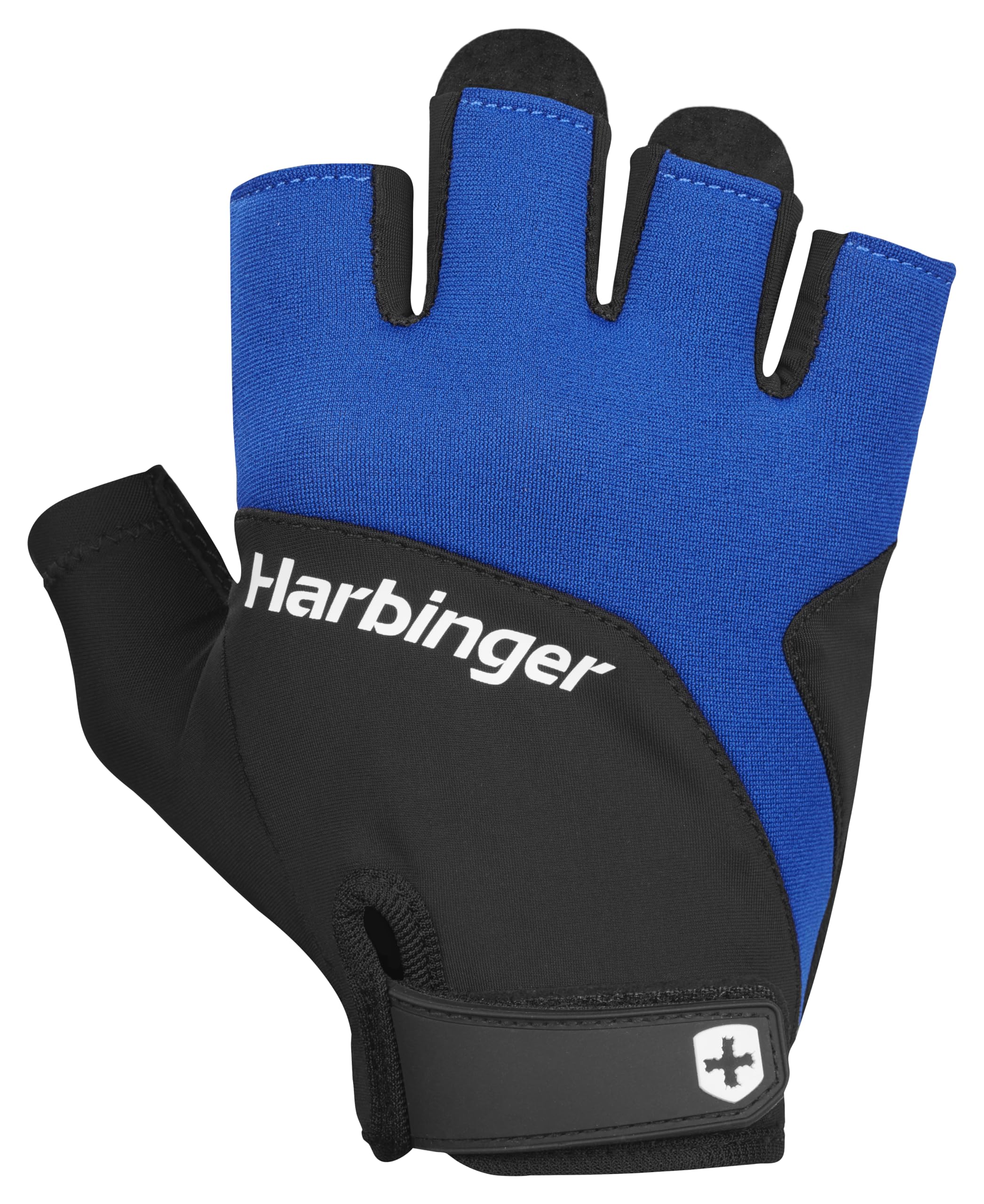 Harbinger Training Grip 2.0 Weightlifting Gloves-Durable, Breathable and Comfortable,Padded Leather Palm Protects Against Callouses,Ideal for Difficult Fitness Routines,Small,Blue