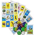 Loteria Mexicana Tradicional Jumbo Don Clemente 10 Jugadores 100 Fichas Poker - Jumbo Size Mexican Bingo Set with 100 Plastic Chips for 10 Players Board Game