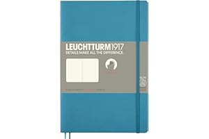LEUCHTTURM1917 - Notebook Softcover Paperback B6+ - 123 Numbered Pages for Writing and Journaling (Dotted, Nordic Blue)