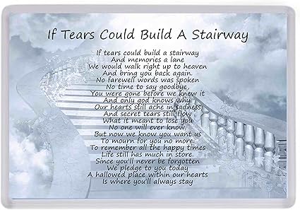 Personalised If Tears Could Build A Stairway Poem FRIDGE Magnet Fathers