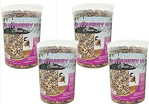 Pine Tree Farms 4 Pack, 68 Ounce Fruit Berry Nut Classic Seed Log 8006 Made in USA