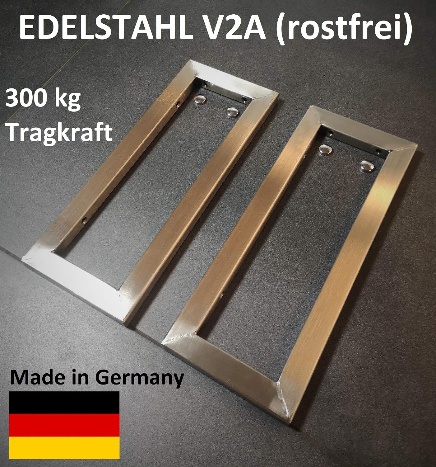 Set Mit 2 Kufenhaltern Swiss Stop Viking Schwarz Aluminium