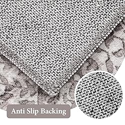 Area Rug 6x9 Vintage Rug: Washable Indoor Medallion