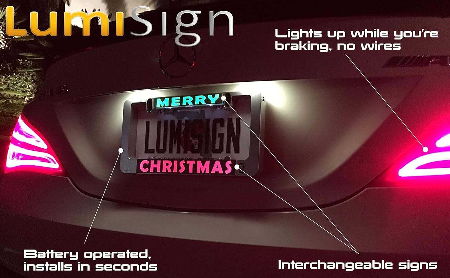 light up license plate frame
