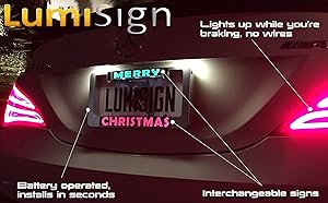 battery operated license plate light