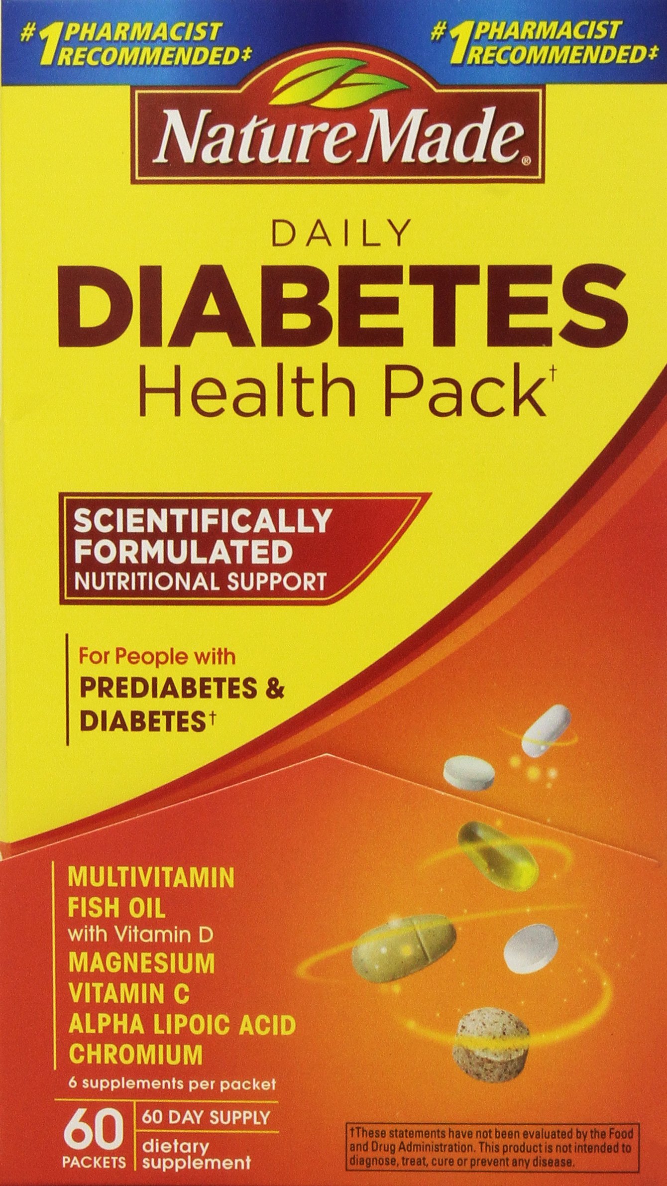 Nature Made Diabetes Health Pack, 60 Packets Buy Online in United Arab