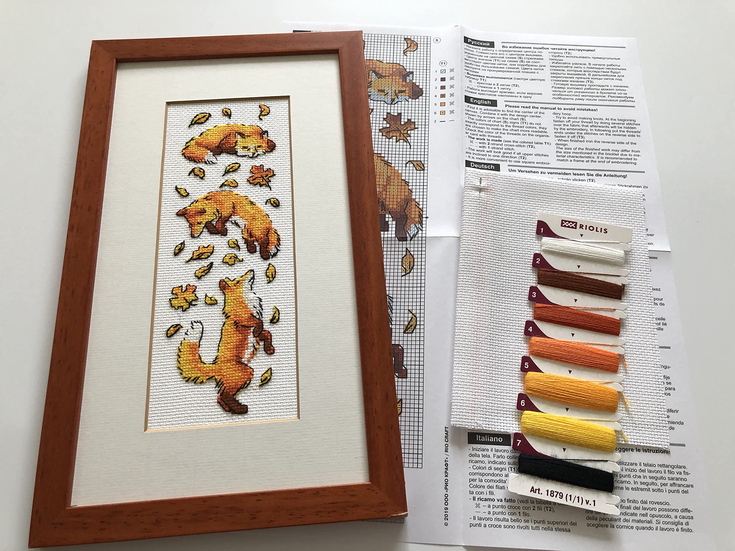 RIOLIS - Foxes in Leaves 1879, Cross Stitch Kits 3