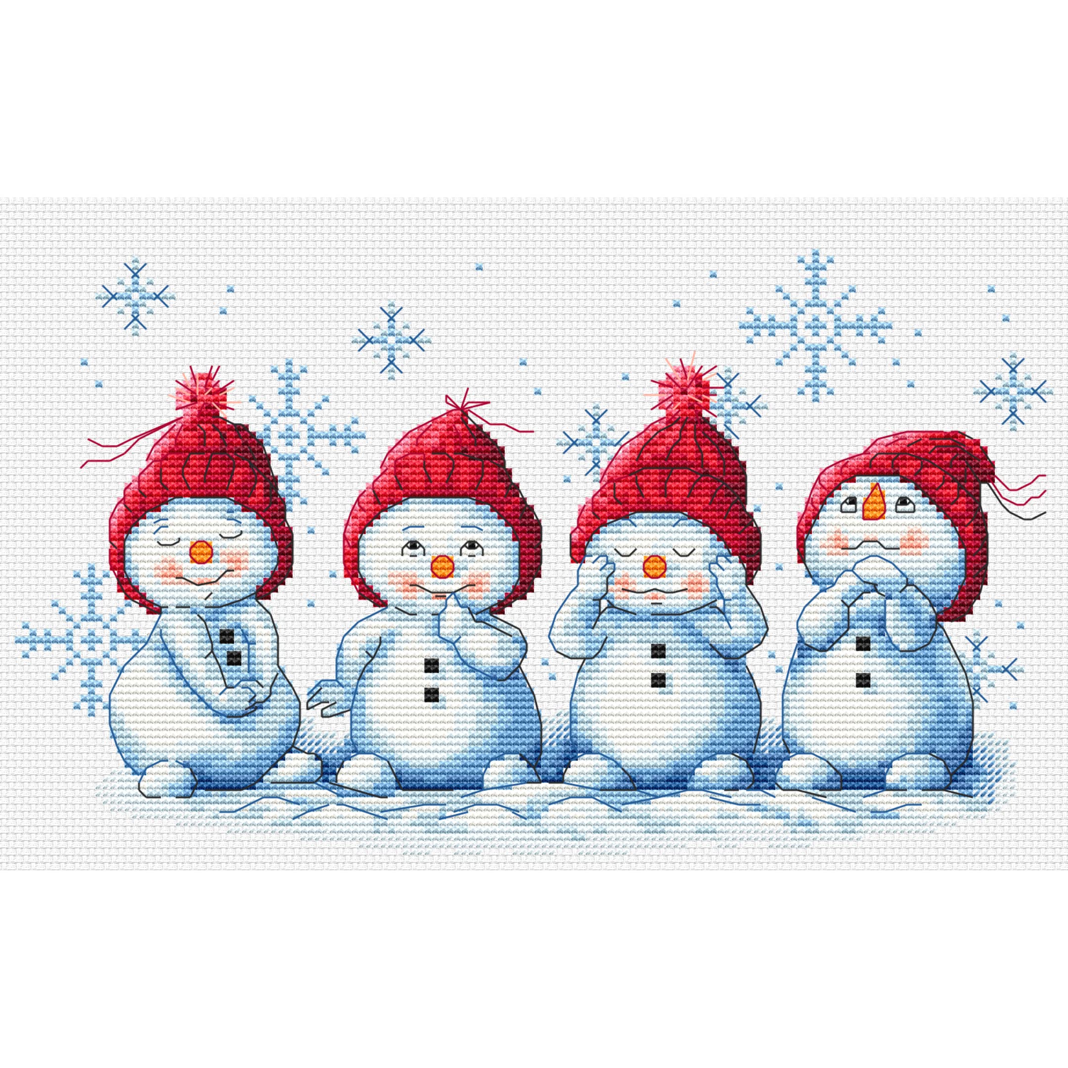 AKxStitch Cute Little Snowman Cross Stitch Kit