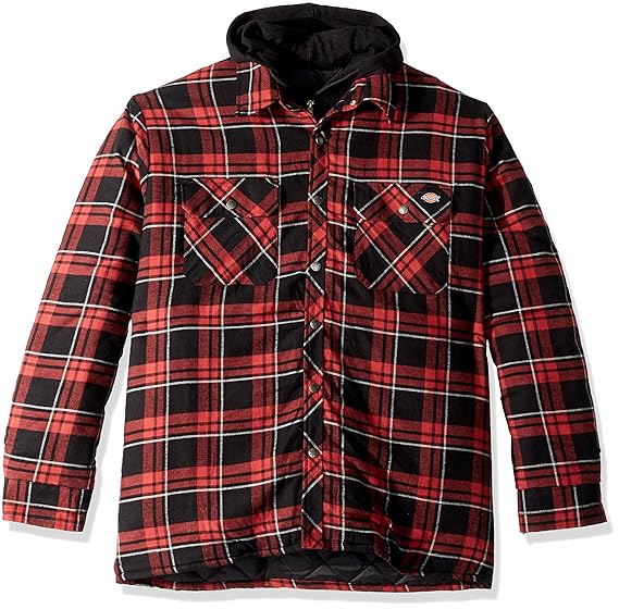 dickies icon hooded quilted shirt jacket