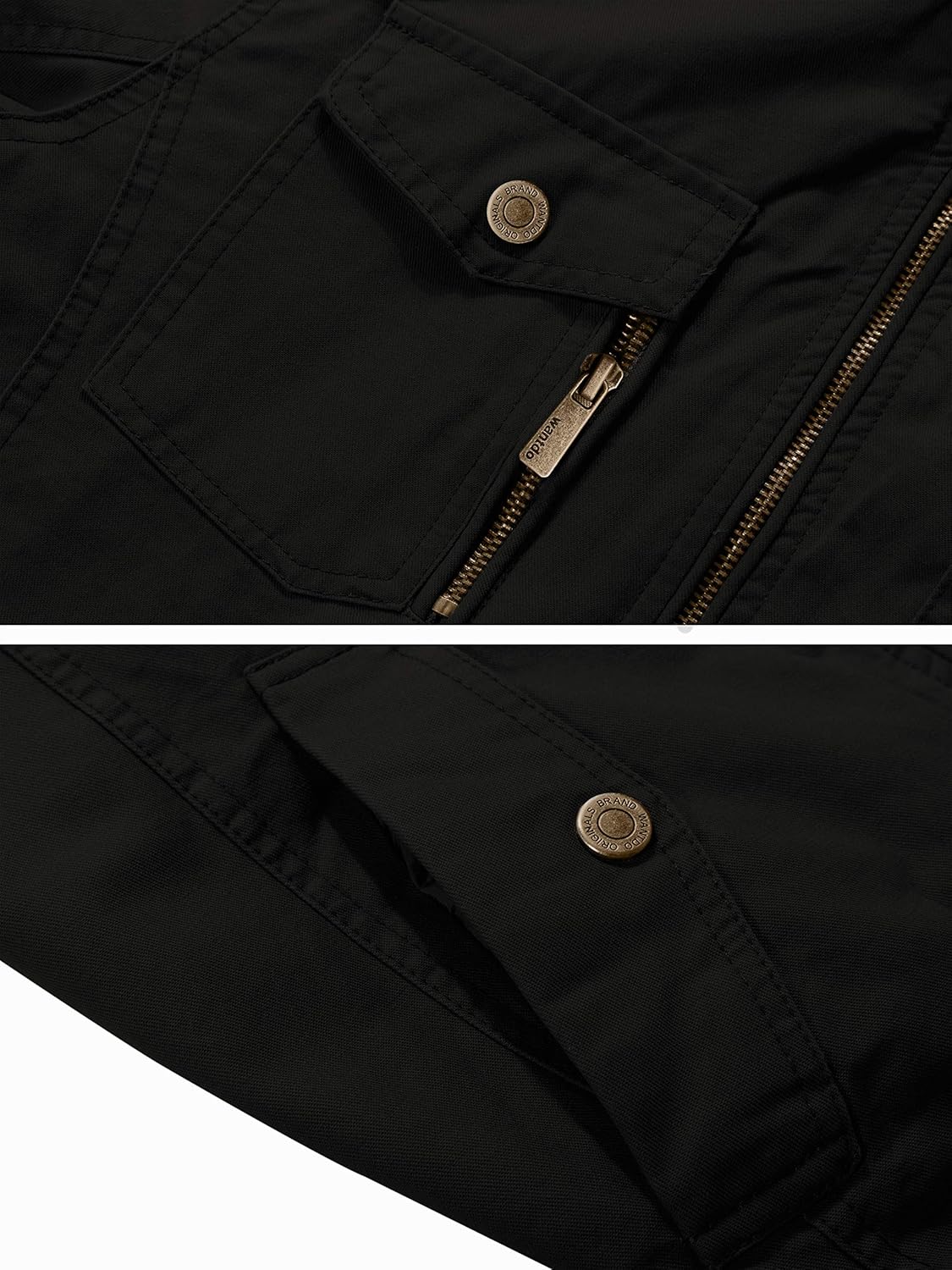 Wantdo Men's Military Cotton Lightweight Casual Stand Collar Windbreaker Jacket: Clothing