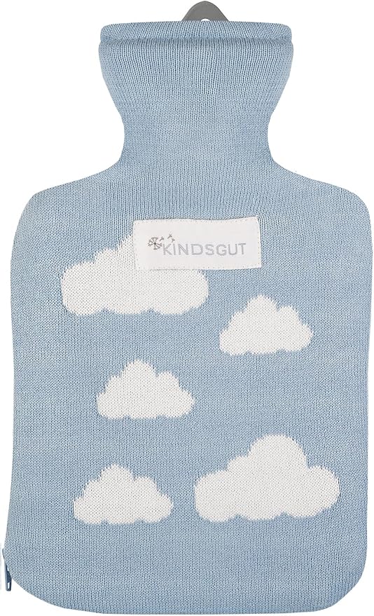 Kindsgut - Bolsa de agua caliente para bebé, algodón con nubes: Amazon.es: Bebé