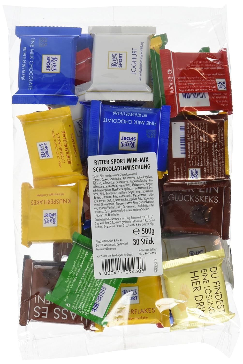 Ritter Sport Mini Mix Beutel 3er Pack 3 X 500 G 844a Amazon De Lebensmittel Getranke