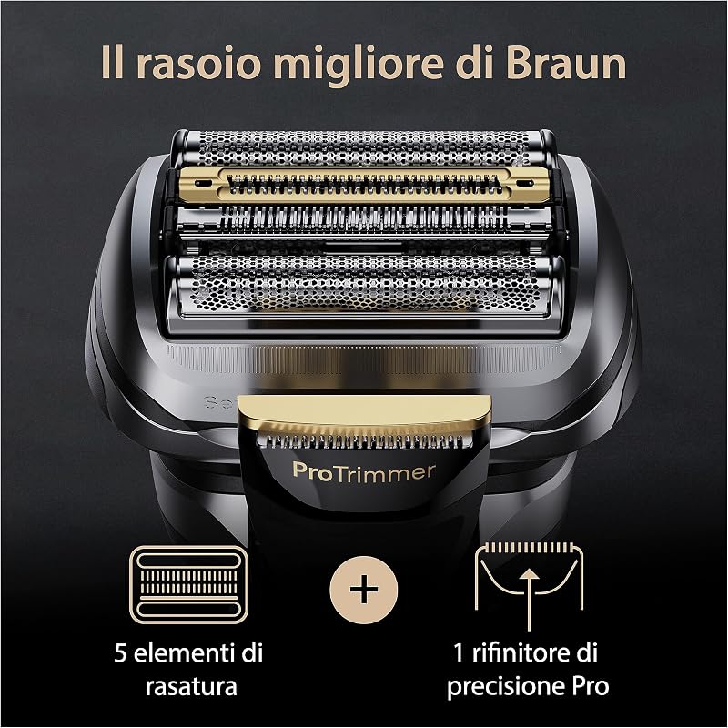 Serie 9 Pro+ Rasoio Elettrico Barba, Custodia, 9517s Argento