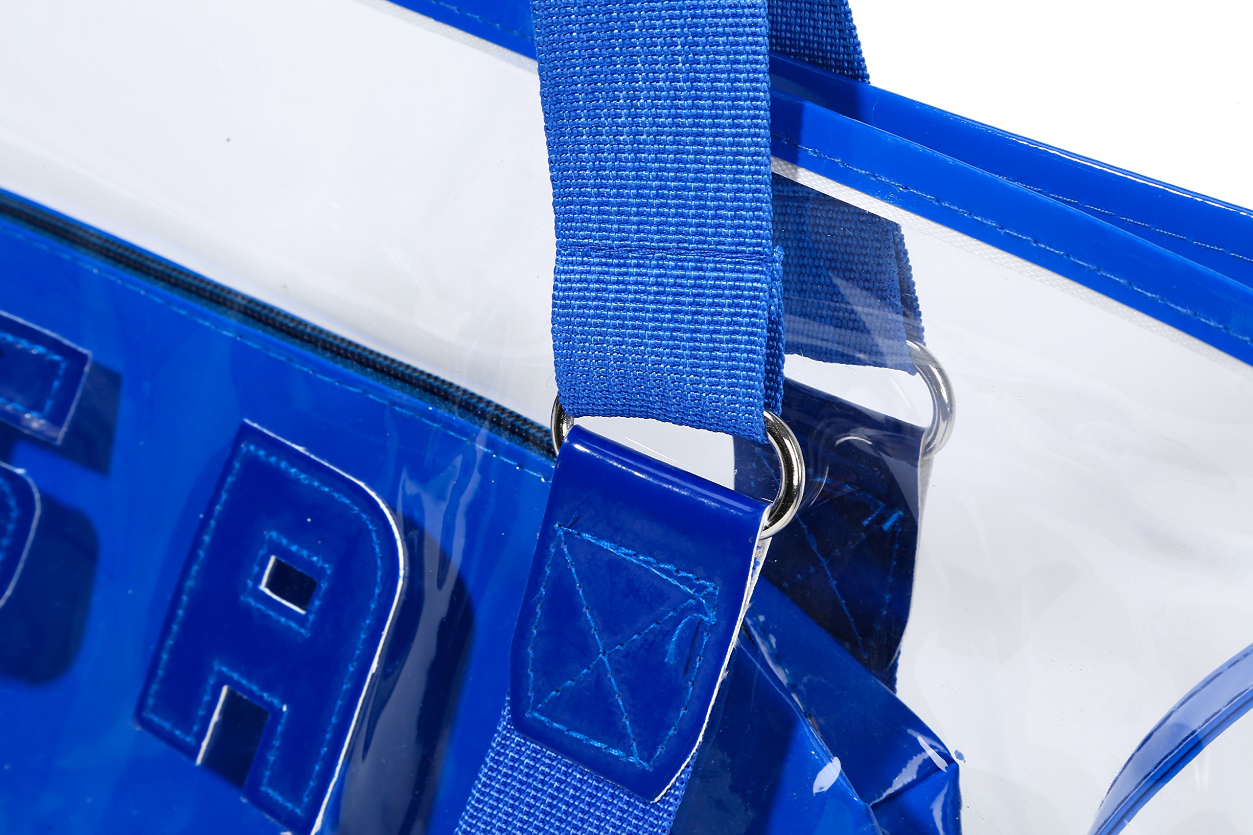 Sumerk 2 in 1 Large Clear PVC beach bag, Waterproof Beach Shoulder Bag Tote Bags - Orange