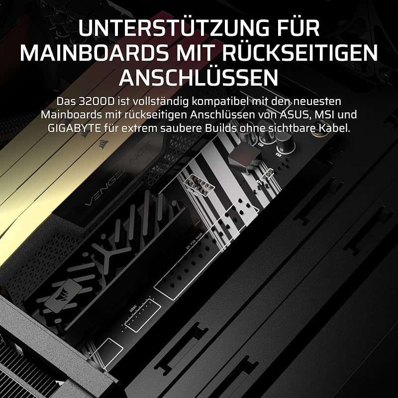3200D RS Mid-Tower ATX PC-Gehäuse – Schwarz
