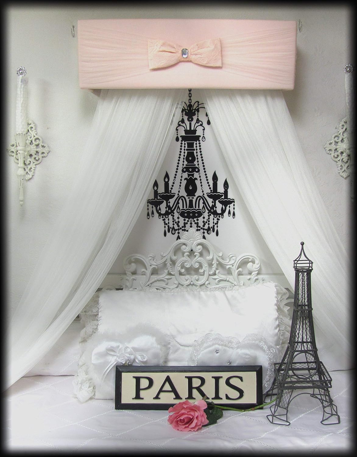 Amazon Com Bed Canopy Blush Pink Monique Teester Baby Girls