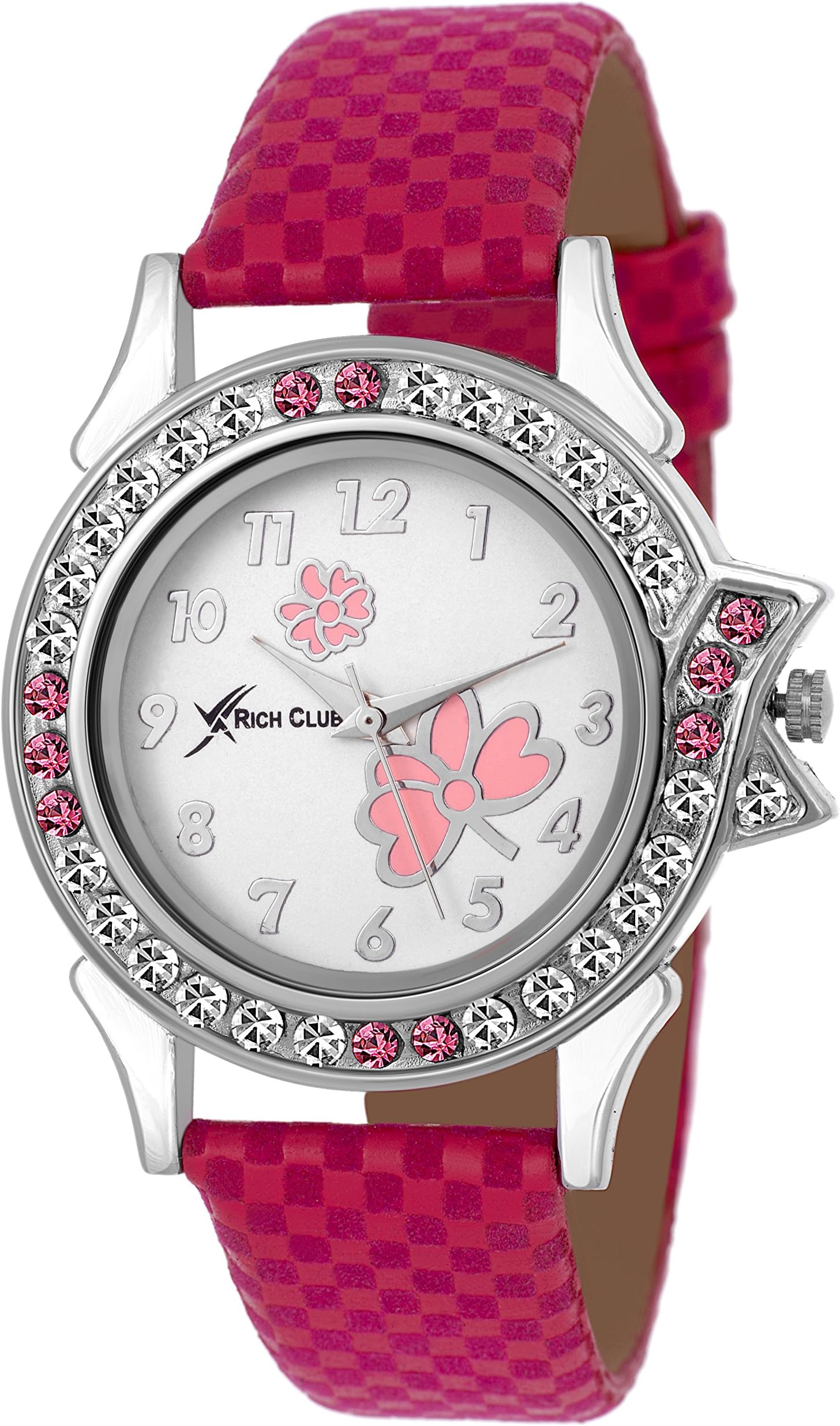 Rich Club Analog White Dial Women's Watch-RC-LUI-Pink