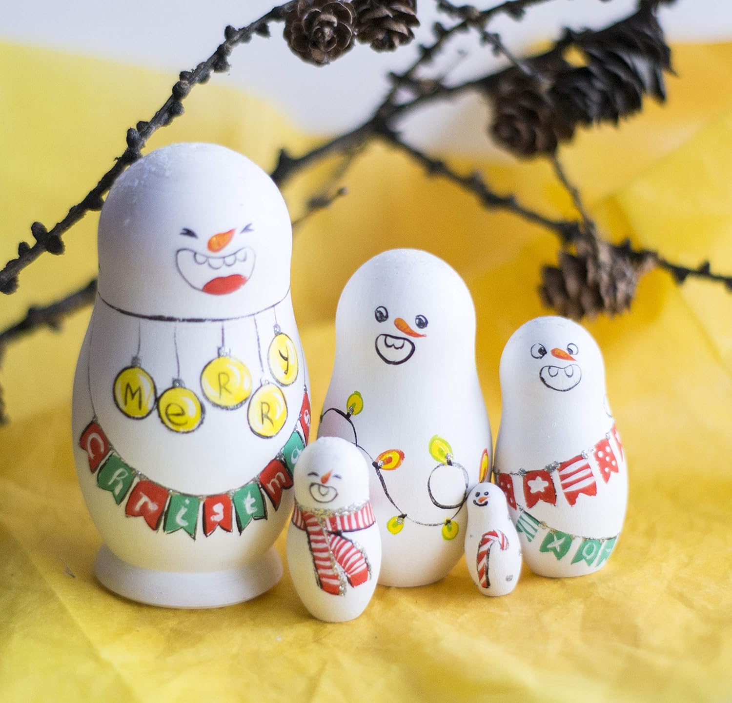 snowman nesting dolls